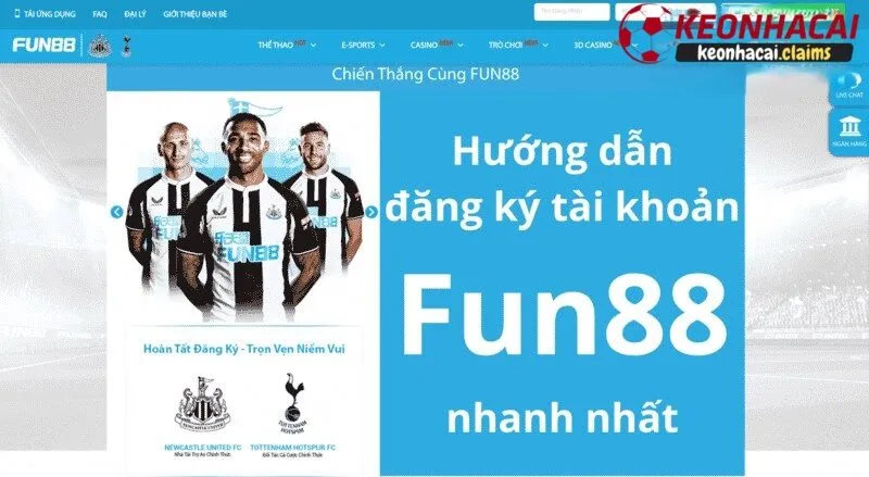 Hướng dẫn đăng ký và đăng nhập tài khoản fun88 